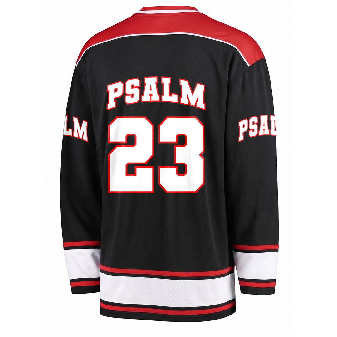 Christianartworkshop Maglia da hockey a maniche lunghe ispirata al Salmo 23 e alla fede. - image 2
