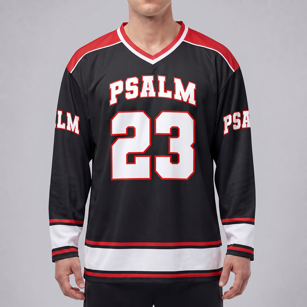 Christianartworkshop Maglia da hockey a maniche lunghe ispirata al Salmo 23 e alla fede. - image 3