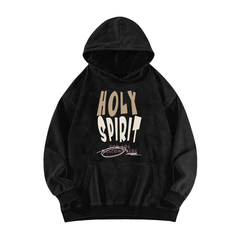 Christianartworkshop Felpa con cappuccio Holy Spirit Vintage Streetwear, lavata - Nero - 5XL - image 1