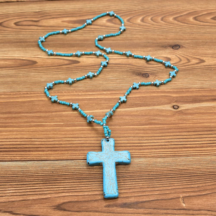 Christianartworkshop Collana con croce venata di grande effetto: simbolo di benedizione celeste - image 2