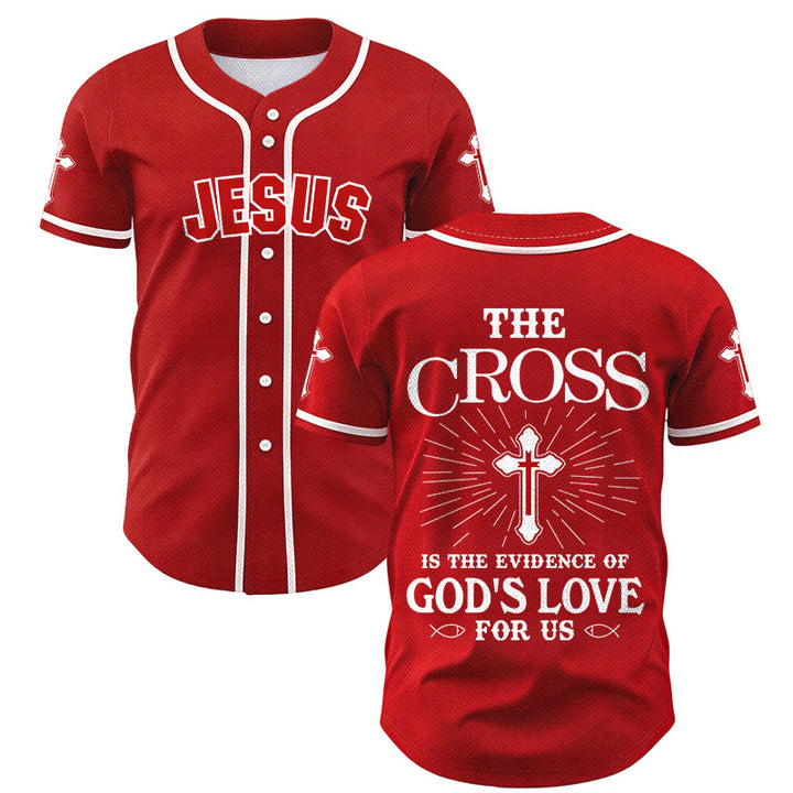 Christianartworkshop - La croce è la prova dell'amore di Dio - Maglia da baseball unisex - Rosso - 5XL - image 21