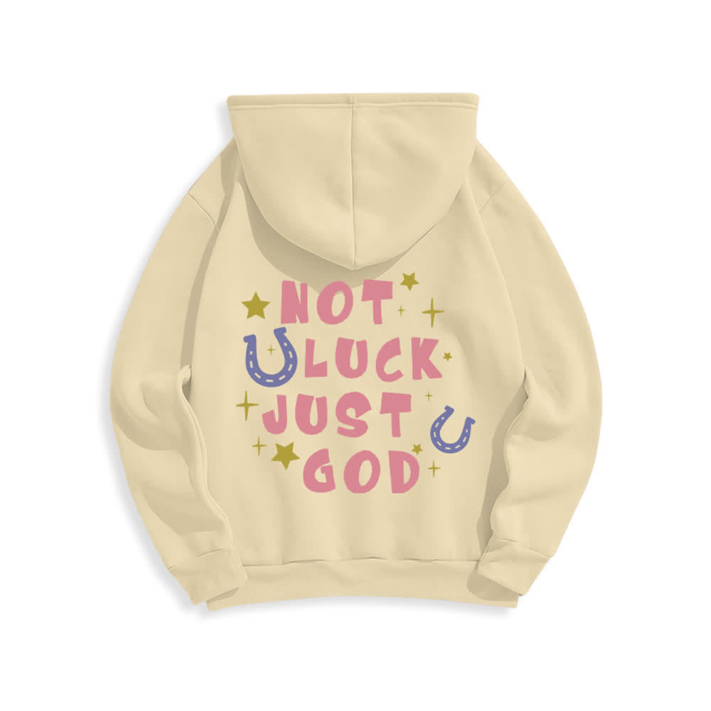 Christianartworkshop Felpa con cappuccio foderata in pile con grafica "Not Luck Just God" (Non fortuna, solo Dio) - image 22