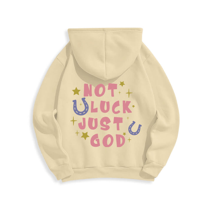 Christianartworkshop Felpa con cappuccio foderata in pile con grafica "Not Luck Just God" (Non fortuna, solo Dio) - image 22