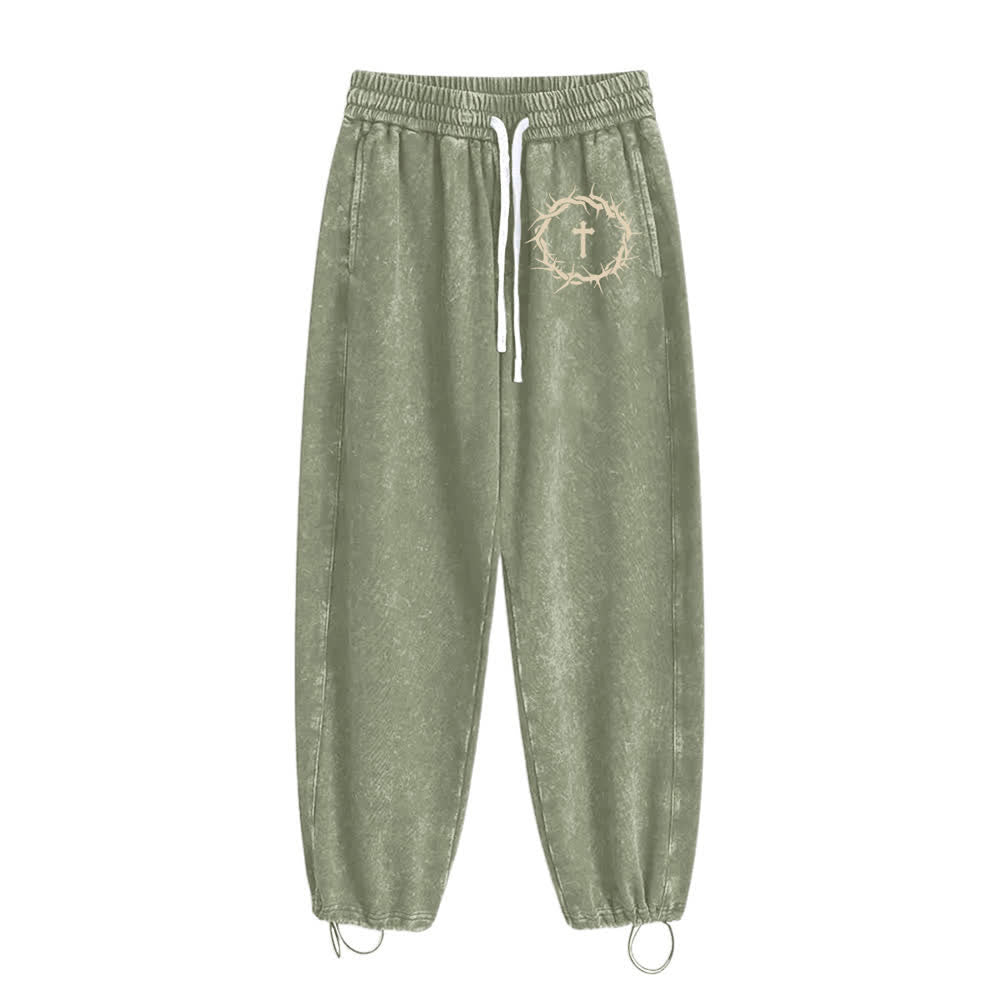 Christianartworkshop Pantaloni della tuta Thorn Cross Relaxed Fit Washed - image 8