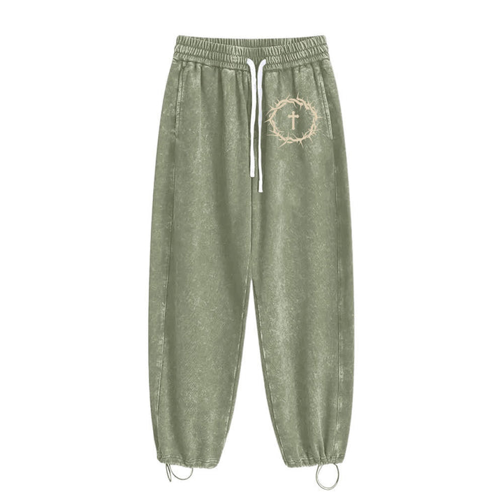 Christianartworkshop Pantaloni della tuta Thorn Cross Relaxed Fit Washed - image 8