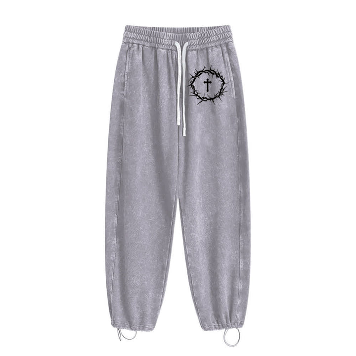 Christianartworkshop Pantaloni della tuta Thorn Cross Relaxed Fit Washed - image 11