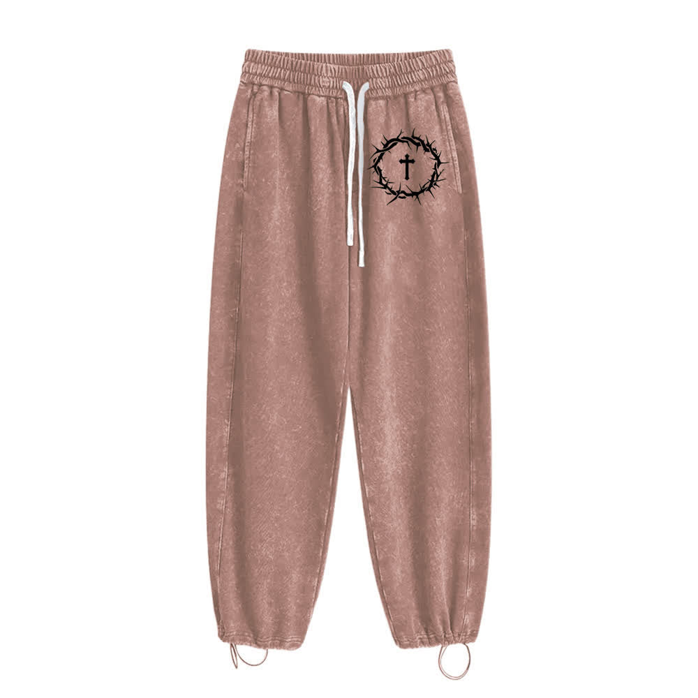 Christianartworkshop Pantaloni della tuta Thorn Cross Relaxed Fit Washed - image 14