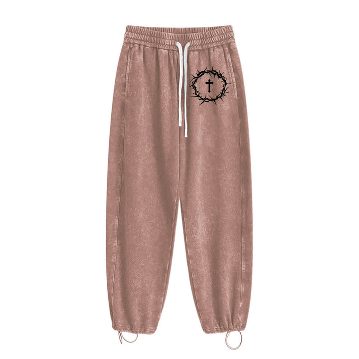 Christianartworkshop Pantaloni della tuta Thorn Cross Relaxed Fit Washed - image 14