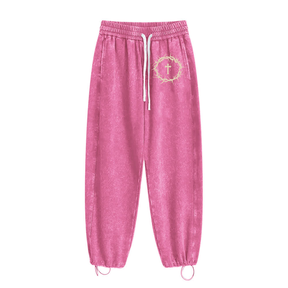 Christianartworkshop Pantaloni della tuta Thorn Cross Relaxed Fit Washed - image 17