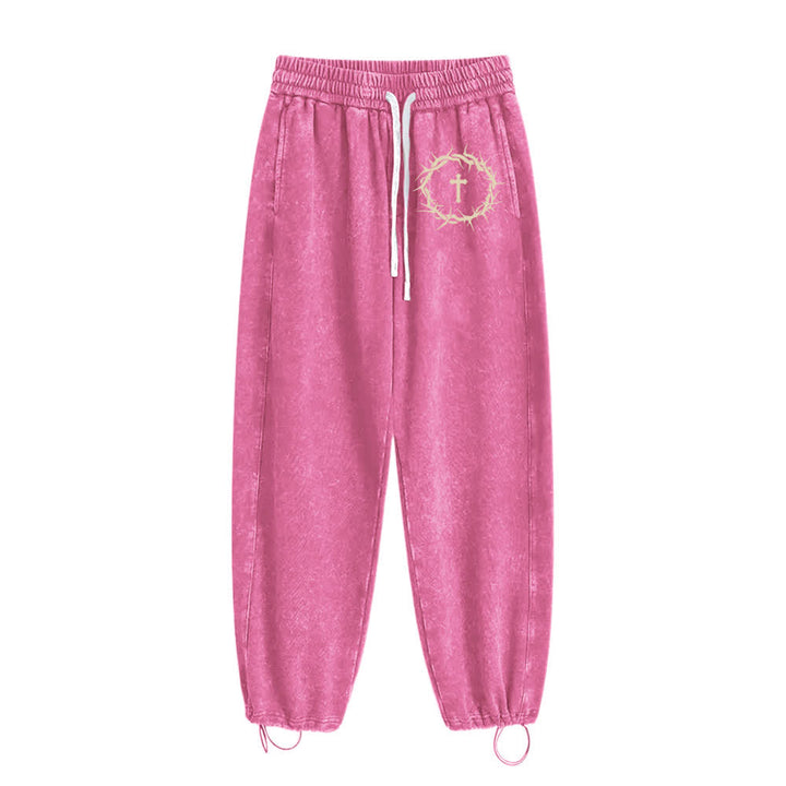 Christianartworkshop Pantaloni della tuta Thorn Cross Relaxed Fit Washed - image 17