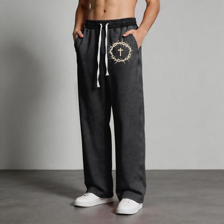Christianartworkshop Pantaloni della tuta Thorn Cross Relaxed Fit Washed - image 4
