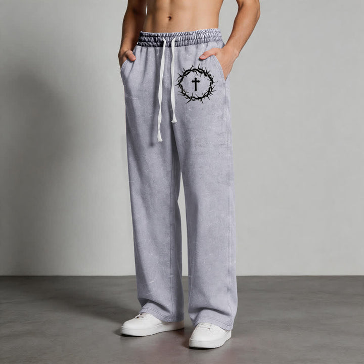 Christianartworkshop Pantaloni della tuta Thorn Cross Relaxed Fit Washed - image 10