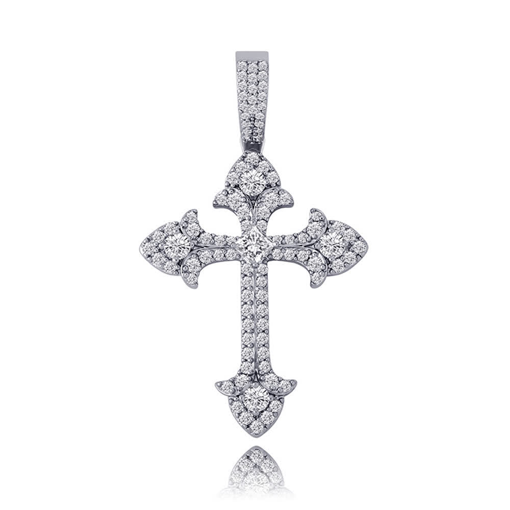 Christianartworkshop Collana con pendente a croce scintillante tempestata di pavé: simbolo di nobile rifugio divino - image 9