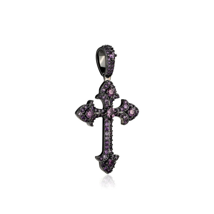 Christianartworkshop Collana con pendente a croce scintillante tempestata di pavé: simbolo di nobile rifugio divino - image 13