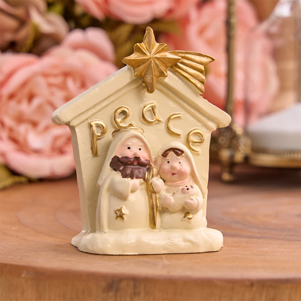Christianartworkshop Ornamento da scrivania a forma di casa raffigurante la Sacra Famiglia: simbolo di dolci benedizioni familiari. - Sacra Famiglia - image 0