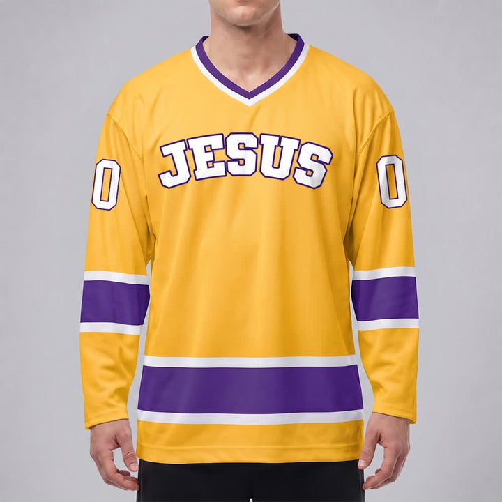 Maglia da hockey Nome & Numero personalizzati e dichiarazione di fede in grassetto su Gesù, realizzata Christianartworkshop. - image 13