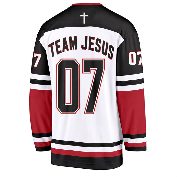 Christianartworkshop Maglia da hockey a maniche lunghe Team Jesus 07 Colorblock - image 2