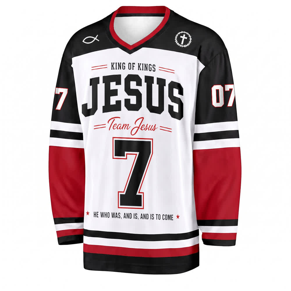Christianartworkshop Maglia da hockey a maniche lunghe Team Jesus 07 Colorblock - image 1