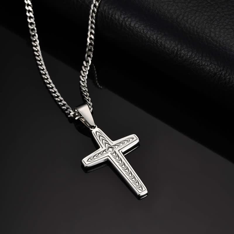 Christianartworkshop Collana con ciondolo a croce e crocifisso, pronta per essere indossata a strati, ricordo di quiete e sacra determinazione. - image 6