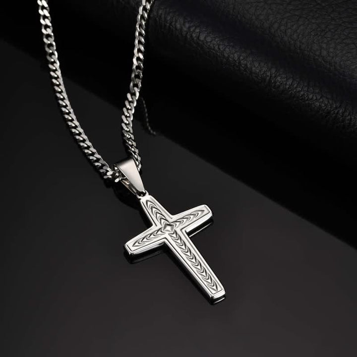 Christianartworkshop Collana con ciondolo a croce e crocifisso, pronta per essere indossata a strati, ricordo di quiete e sacra determinazione. - image 6