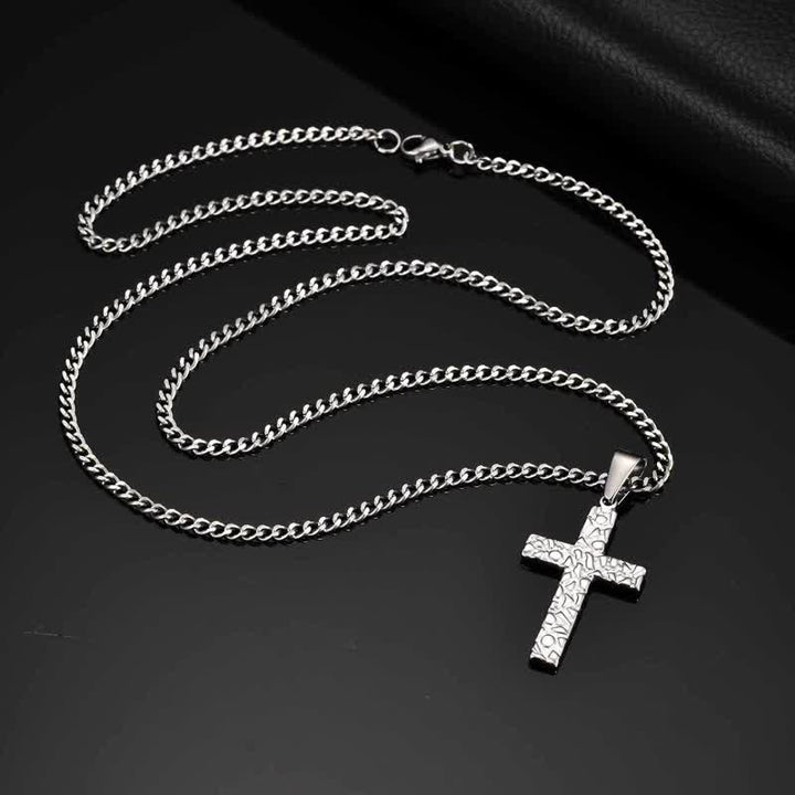 Christianartworkshop Collana con ciondolo a croce e crocifisso, pronta per essere indossata a strati, ricordo di quiete e sacra determinazione. - Attraverso - image 1