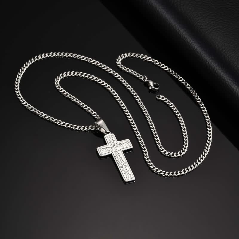 Christianartworkshop Collana con ciondolo a croce e crocifisso, pronta per essere indossata a strati, ricordo di quiete e sacra determinazione. - image 2