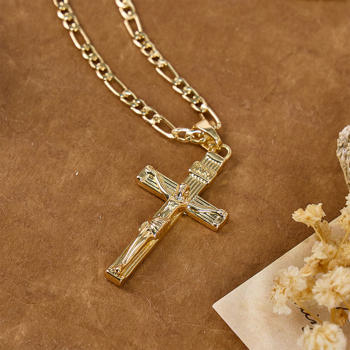 Christianartworkshop Collana con ciondolo a crocifisso in rame finemente lavorato: simbolo di amore divino infinito - image 10