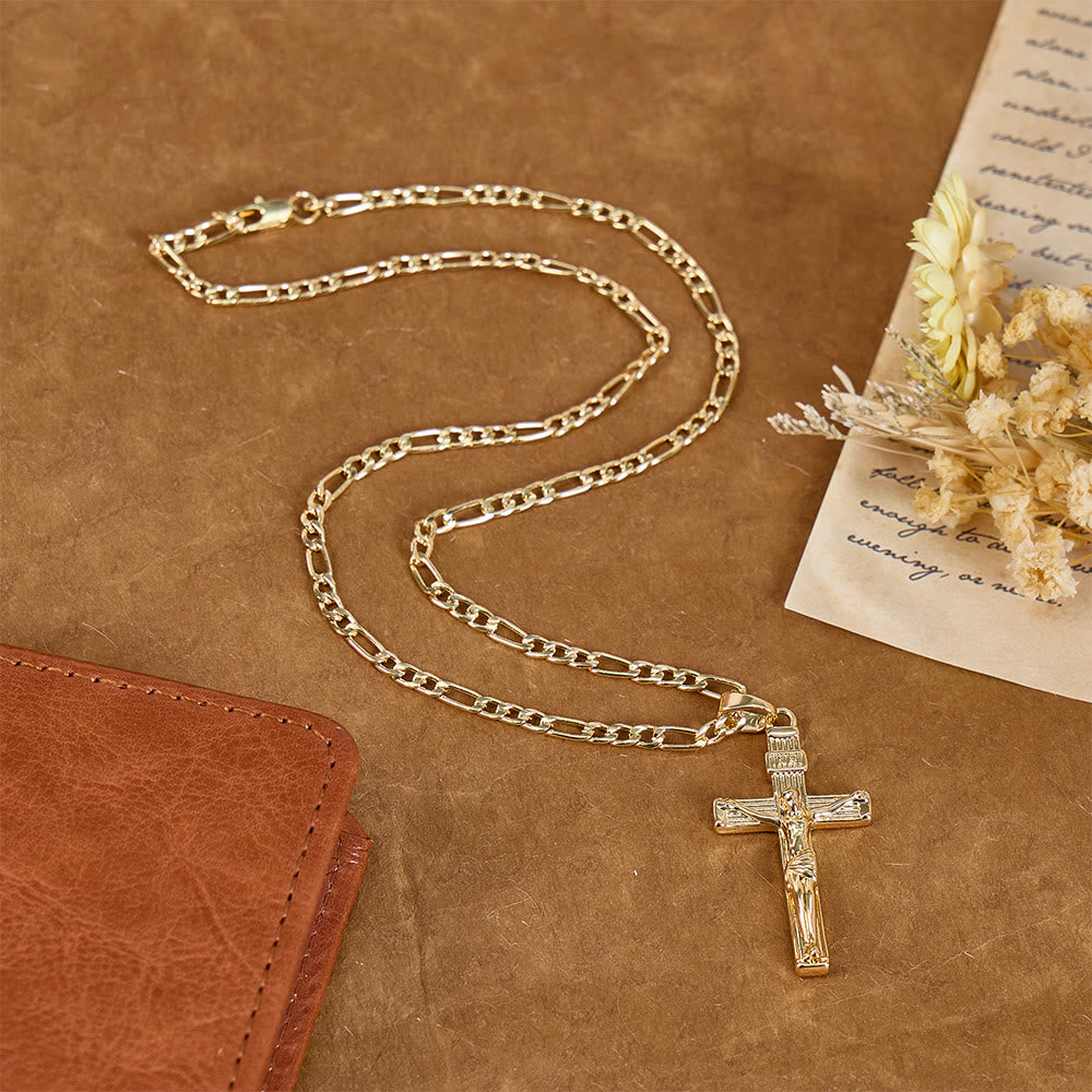Christianartworkshop Collana con ciondolo a crocifisso in rame finemente lavorato: simbolo di amore divino infinito - image 1