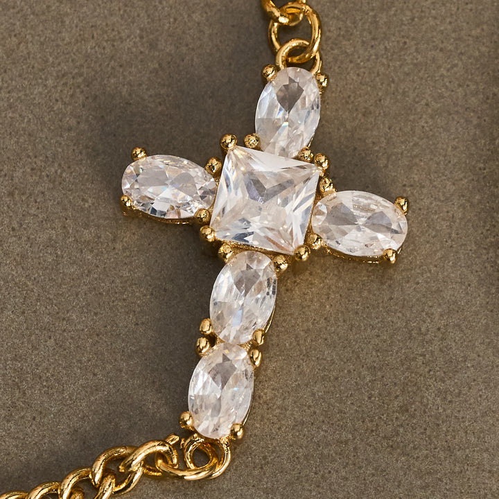 Christianartworkshop Bracciale con croce di cristallo sfaccettata: simbolo di calma e pace eterna. - image 4