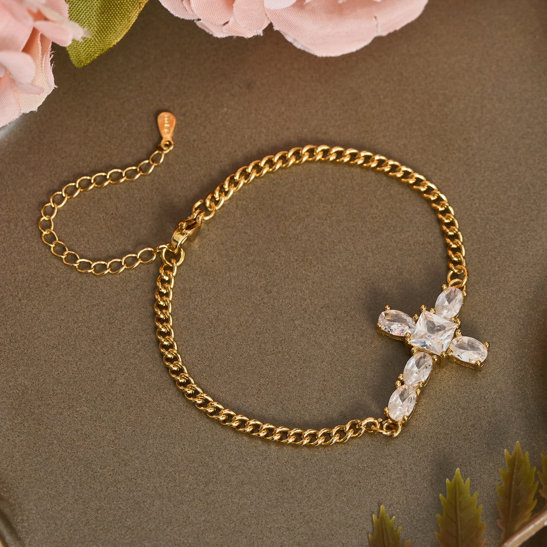 Christianartworkshop Bracciale con croce di cristallo sfaccettata: simbolo di calma e pace eterna. - image 3