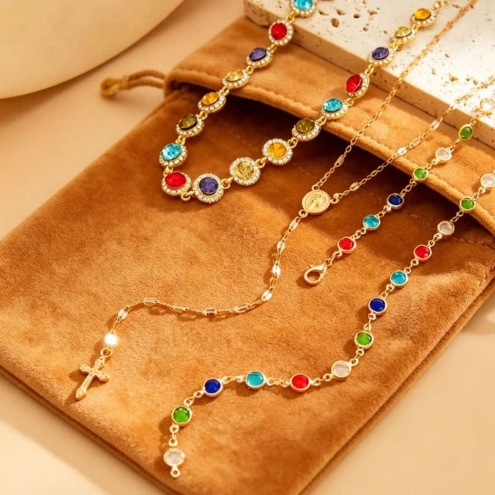 Christianartworkshop Elegante collana a strati con croce a forma di Y: simbolo di calma e pace duratura. - image 4