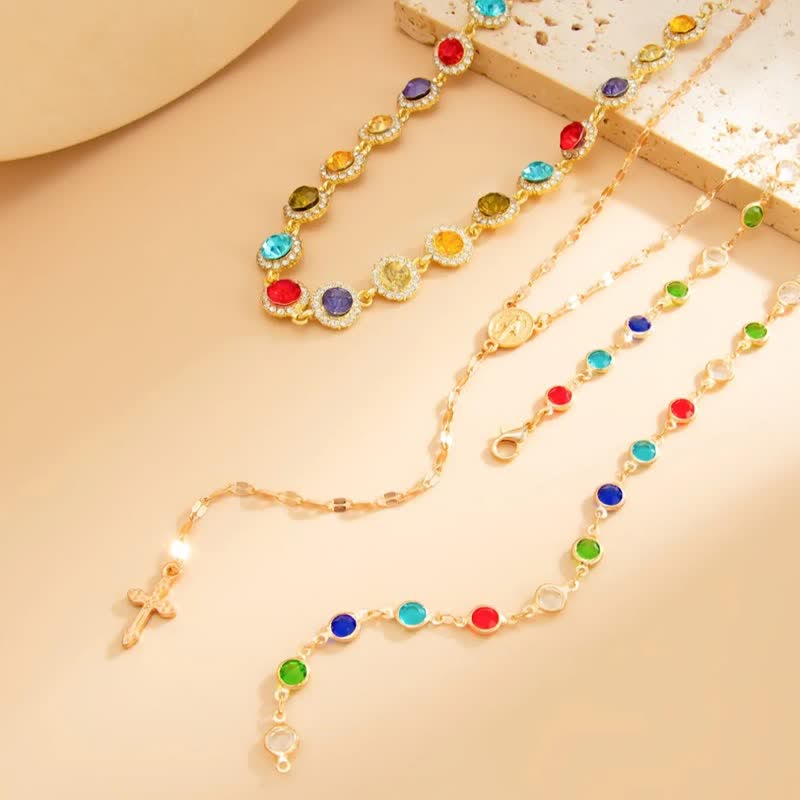 Christianartworkshop Elegante collana a strati con croce a forma di Y: simbolo di calma e pace duratura. - image 2
