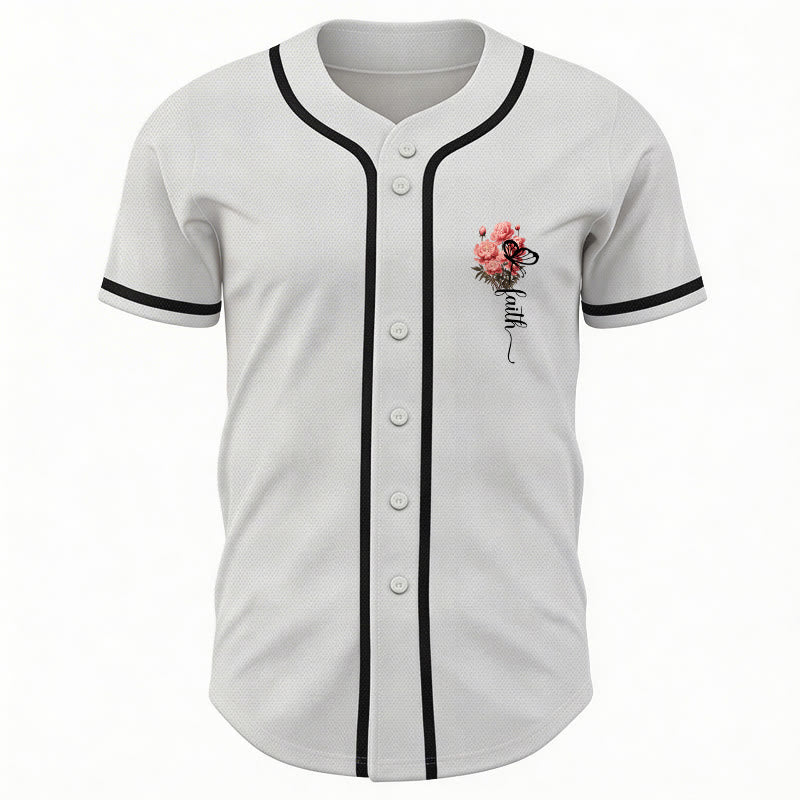 Christianartworkshop "Forse sei stato creato per un tempo come questo" Ester 4:14 Maglia da baseball con stampa di peonia e fede - image 2