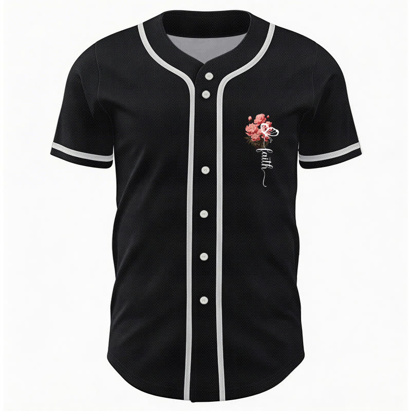 Christianartworkshop "Forse sei stato creato per un tempo come questo" Ester 4:14 Maglia da baseball con stampa di peonia e fede - image 9