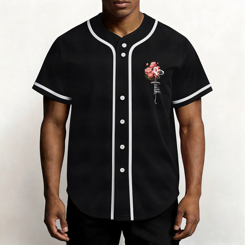 Christianartworkshop "Forse sei stato creato per un tempo come questo" Ester 4:14 Maglia da baseball con stampa di peonia e fede - image 13