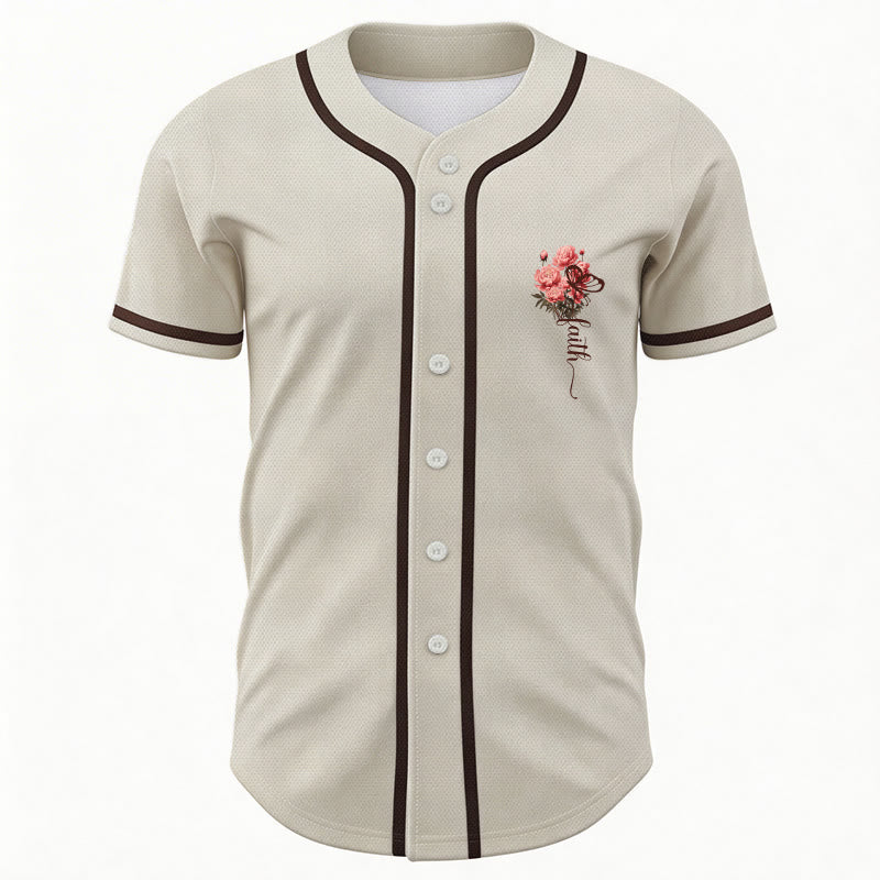Christianartworkshop "Forse sei stato creato per un tempo come questo" Ester 4:14 Maglia da baseball con stampa di peonia e fede - image 16