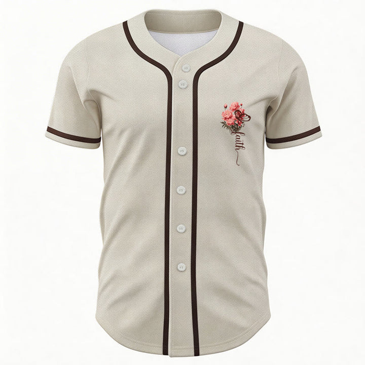 Christianartworkshop "Forse sei stato creato per un tempo come questo" Ester 4:14 Maglia da baseball con stampa di peonia e fede - image 16