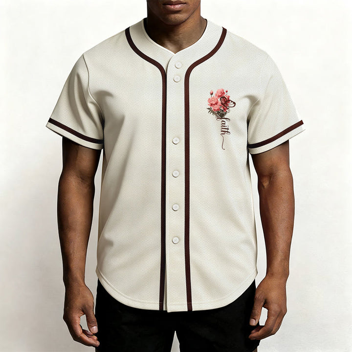Christianartworkshop "Forse sei stato creato per un tempo come questo" Ester 4:14 Maglia da baseball con stampa di peonia e fede - image 20