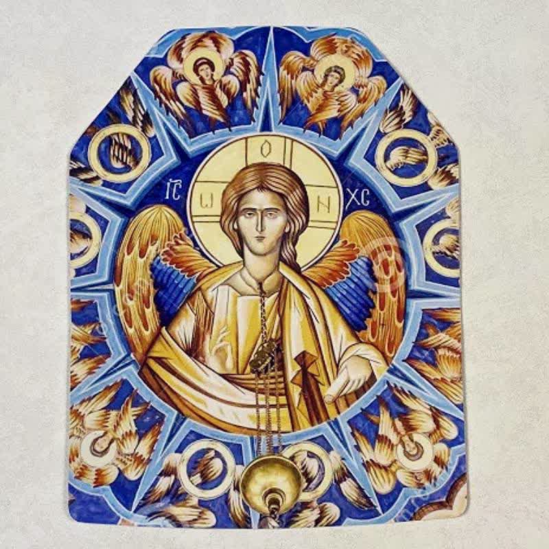 Christianartworkshop Adesivo con icona di figura sacra classica: simbolo di protezione divina - Cristo Emmanuele - image 5