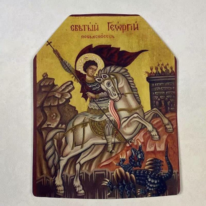 Christianartworkshop Adesivo con icona di figura sacra classica: simbolo di protezione divina - San Giorgio - image 4