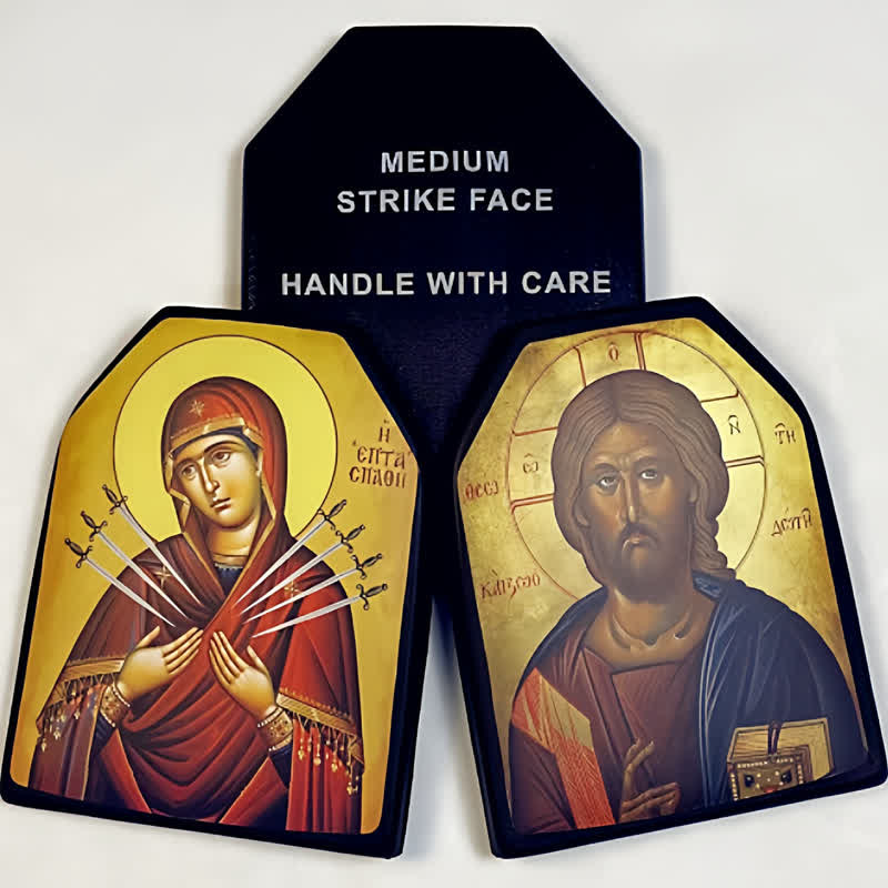 Christianartworkshop Adesivo con icona di figura sacra classica: simbolo di protezione divina - image 0