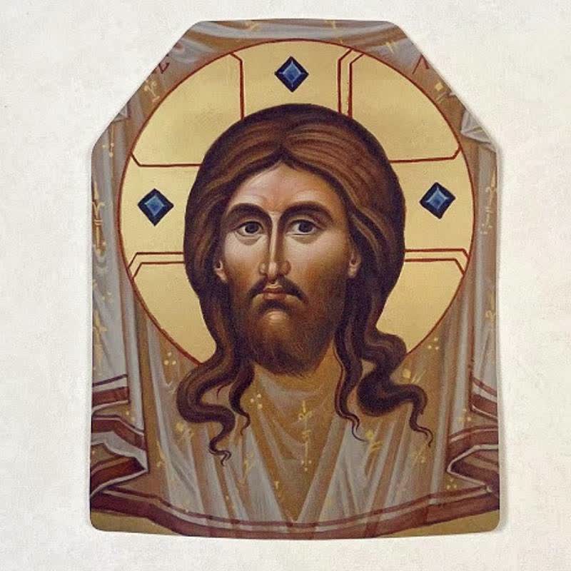 Christianartworkshop Adesivo con icona di figura sacra classica: simbolo di protezione divina - Santo Volto di Cristo - image 6