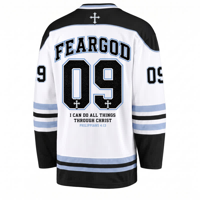 Christianartworkshop Maglia da hockey a maniche lunghe Fear God 09 Streetwear - image 2