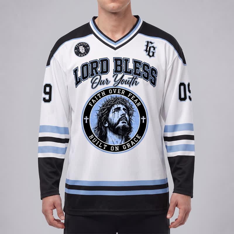 Christianartworkshop Maglia da hockey a maniche lunghe Fear God 09 Streetwear - image 3