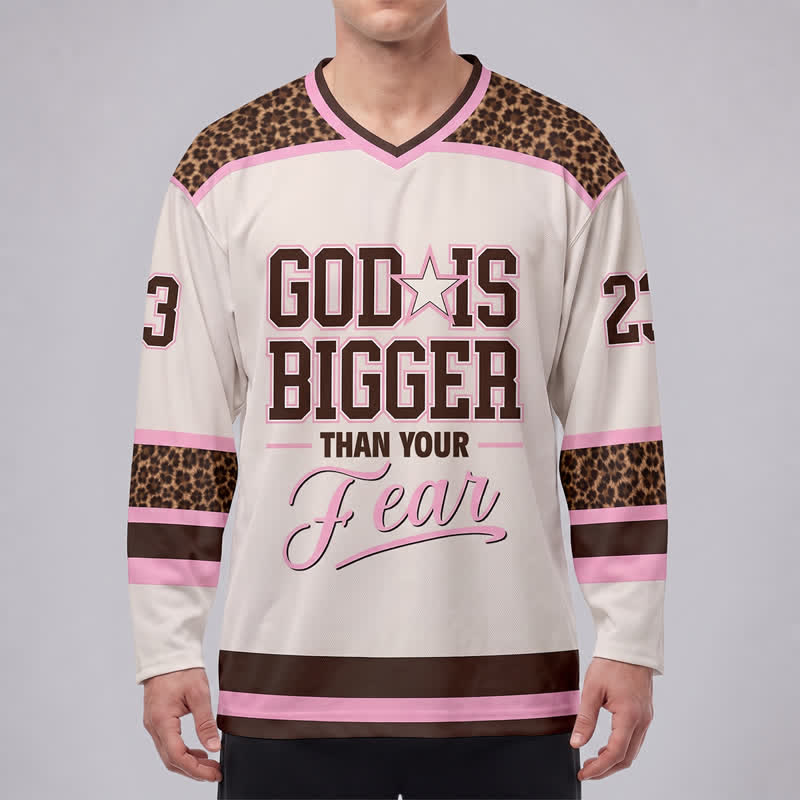 Christianartworkshop Maglia da hockey "Dio è più grande della tua paura" - image 3