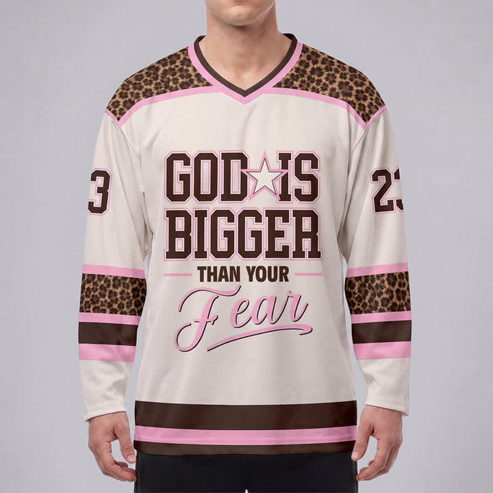 Christianartworkshop Maglia da hockey "Dio è più grande della tua paura" - image 3
