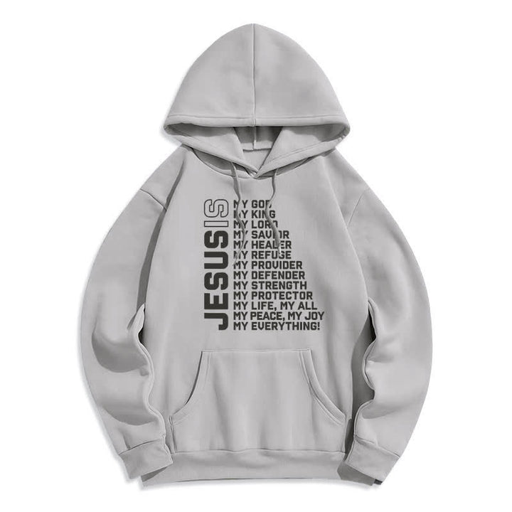 Christianartworkshop Felpa con cappuccio foderata in pile "Jesus Is Statement" stile streetwear - Grigio - 2XL - image 7