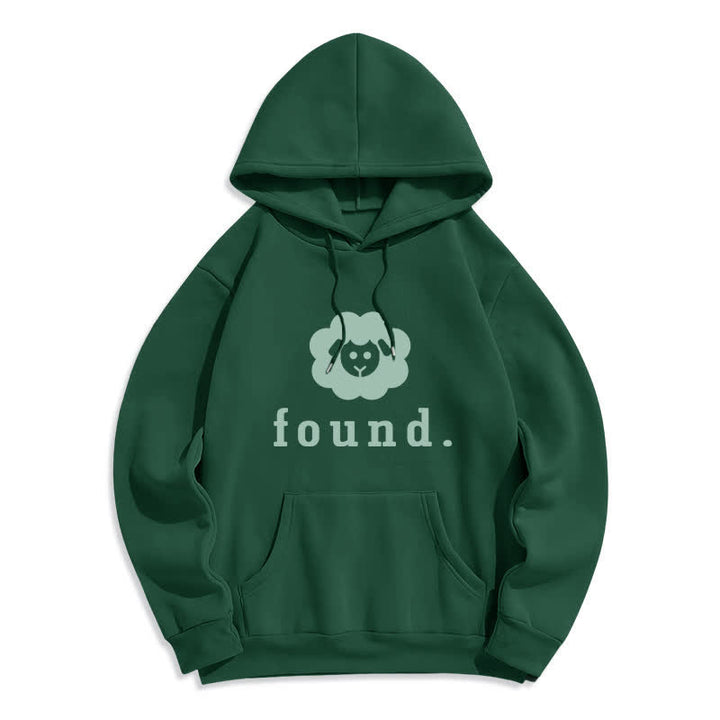 Christianartworkshop Felpa con cappuccio in pile verde scuro con grafica Found Cloud - Verde - 2XL - image 0