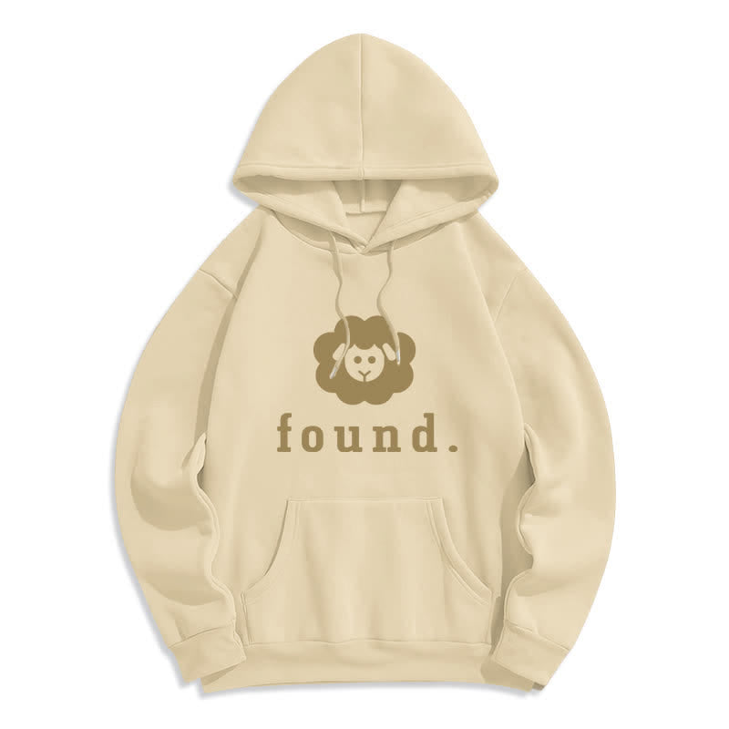 Christianartworkshop Felpa con cappuccio in pile verde scuro con grafica Found Cloud - Beige - 2XL - image 7