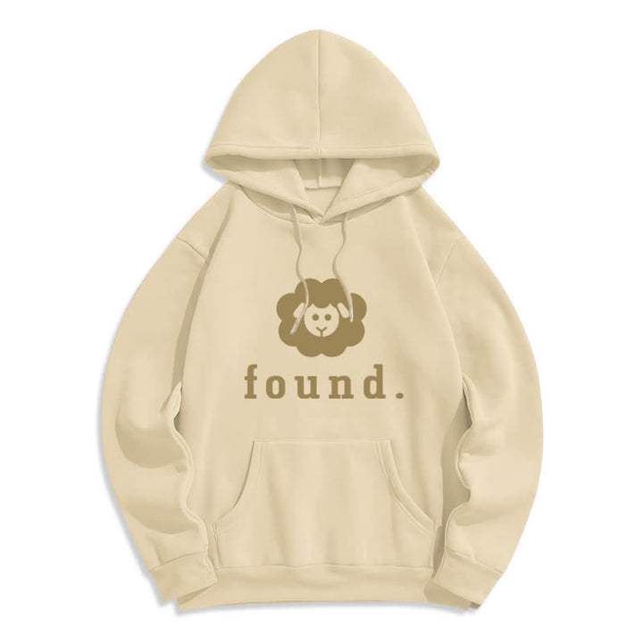 Christianartworkshop Felpa con cappuccio in pile verde scuro con grafica Found Cloud - Beige - 2XL - image 7